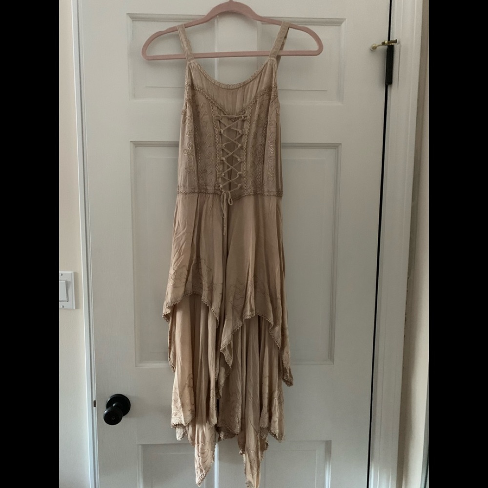 Brand New- Handkerchief Lace-up Bodice Dress